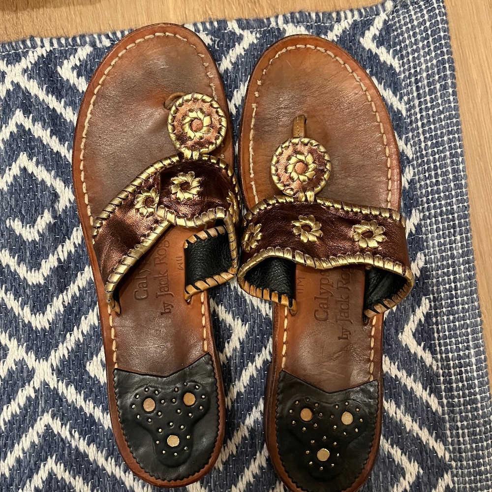 Jack Rogers Navajo Sandals X Calypso Christiane Celle sz 11